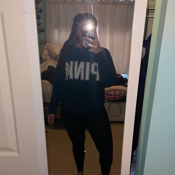 PINK- royal/navy blue longsleeve! - Picture 2 of 3